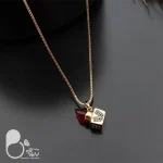گردنبند تندیس رژ لب💎 زیورآلات بیوتی