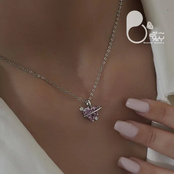 گردنبند پینک لاو💎فروشگاه زیورآلات بیوتی گردنبند پینک لاو💎فروشگاه زیورآلات بیوتی