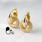 گوشواره دیاموند ژوپینگ 💎زیورآلات بیوتی
