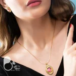 نیم‌ست صورتی با تخفیف💎زیورآلات بیوتی