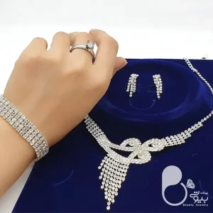 ست کامل مجلسی آبکاری نقره با تخفیف💎زیورآلات بیوتی