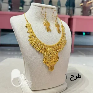 نیمست طرح طلا بحرینی با تخفیف💎فروشگاه زیورآلات بیوتی