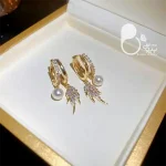 گوشواره پرنیان ژوپینگ 💎فروشگاه زیورآلات بیوتی