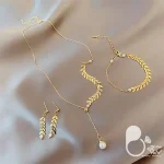 ست کامل گندمی مرواریدی 💎زیورآلات بیوتی