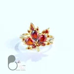 انگشتر برگ پاییزی 💎فروشگاه زیورآلات بیوتی