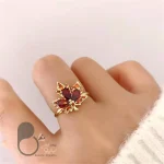 انگشتر برگ پاییزی 💎فروشگاه زیورآلات بیوتی