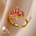 انگشتر برگ پاییزی 💎فروشگاه زیورآلات بیوتی