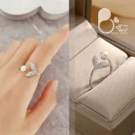 انگشتر مردارید دنباله ماهی 💎فروشگاه زیورآلات بیوتی