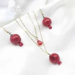 نیم ست دوبل انار🍉شب یلدا🍂 با تخفیف💎زیورآلات بیوتی
