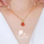 گردنبند اشک ماه یاقوتی💎زیورآلات بیوتی