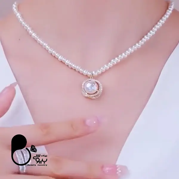 گردنبند مروارید کامل 💎فروشگاه زیورآلات بیوتی گردنبند مروارید کامل 💎فروشگاه زیورآلات بیوتی