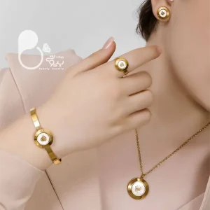 ست کامل ورساچ صدفی 💎فروشگاه زیورآلات بیوتی