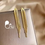 گوشواره آبشاری موج💎فروشگاه زیورآلات بیوتی