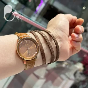 ست ساعت و دستبند شاین قهوه ای با تخفیف بلک فرایدی💎بیوتی