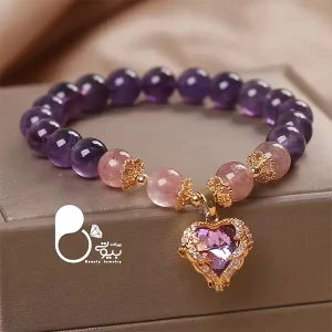 دستبند اتریشی هفت رنگ آماتیست ترک💎فروشگاه زیورآلات بیوتی