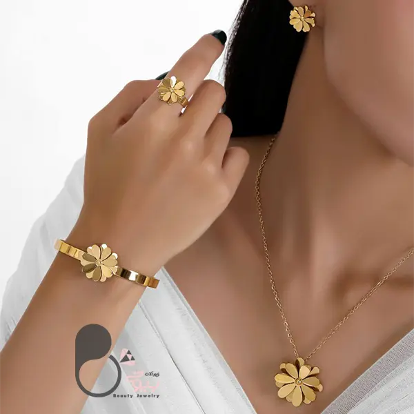 ست کامل فلاور بهاری 💎فروشگاه زیورآلات بیوتی ست کامل فلاور بهاری 💎فروشگاه زیورآلات بیوتی