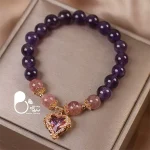 دستبند اتریشی هفت رنگ آماتیست ترک💎فروشگاه زیورآلات بیوتی