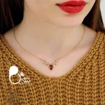 گردنبند گوزن قرمز💎 زیورآلات بیوتی