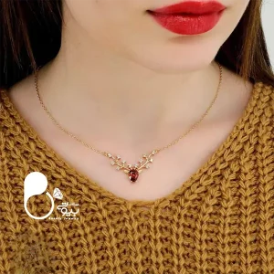 گردنبند گوزن قرمز💎 زیورآلات بیوتی