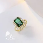 انگشتر زمردی رنگی با تخفیف 💎زیورآلات بیوتی