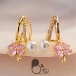 گوشواره شبدر وارداتی 💎فروشگاه زیورآلات بیوتی