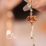 گوشواره برگ آوای پاییز 💎فروشگاه زیورآلات بیوتی