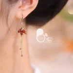 گوشواره برگ آوای پاییز 💎فروشگاه زیورآلات بیوتی