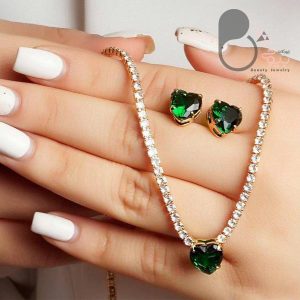 ست تنیسی با نگین های اتریشی تخفیف💎فروشگاه زیورآلات بیوتی