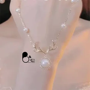 گردنبند گوزن سفید 💎فروشگاه زیورآلات بیوتی