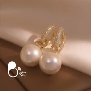 گوشواره مرواریدی ژوپینگ💎زیورآلات بیوتی