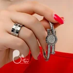 ست انگشتر و دستبند بولگاری با تخفیف💎فروشگاه زیورآلات بیوتی
