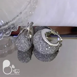 گوشواره کریستالی سیلور💎زیورآلات بیوتی