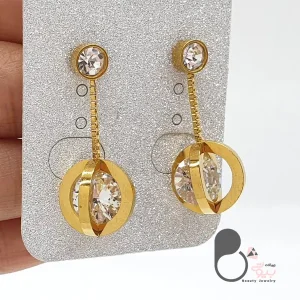 گوشواره نگین اتریشی با تخفیف💎زیورآلات بیوتی