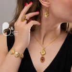 ست کامل فلاور و عقیق با تخفیف بلک فرایدی💎زیورآلات بیوتی