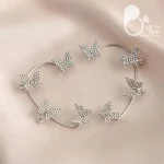 ایرکاف پروانه ۴ تایی فول نگین 💎زیورآلات بیوتی