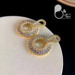 گوشواره دیاموند ژوپینگ 💎زیورآلات بیوتی