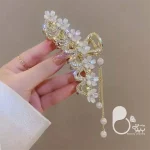 کلیپس شکوفه های شیدا با تخفیف💎فروشگاه زیورآلات بیوتی