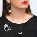 گردنبند و گوشواره مرواریدی