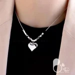 گردنبند قلب مکعبی💎زیورآلات بیوتی