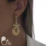 گوشواره کریستالی فلاور با تخفیف بلک فرایدی 💎زیورآلات بیوتی