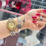 ست ساعت با آویز زنانه و دستبند و انگشتر با تخفیف💎فروشگاه زیورآلات بیوتی