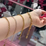 دستبند طرح طلا با تخفیف💎فروشگاه زیورآلات بیوتی
