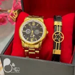 ست ساعت و‌ انگشتر و دستبند مردانه با تخفیف💎فروشگاه زیورآلات بیوتی