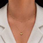 گردنبند دوبل گوی و قلب