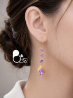 ‎گوشواره آماتیس رویال بخیه ای