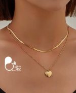 گردنبند زنانه استیل دو لاین عشق - Image 2