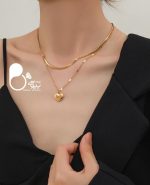 گردنبند زنانه استیل دو لاین عشق - Image 3