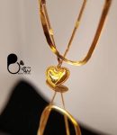 گردنبند زنانه استیل دو لاین عشق