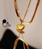 گردنبند زنانه استیل دو لاین عشق