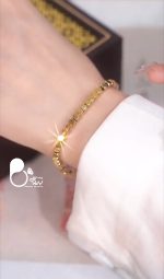 دستبند مکعبی طلا - Image 2